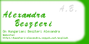 alexandra beszteri business card